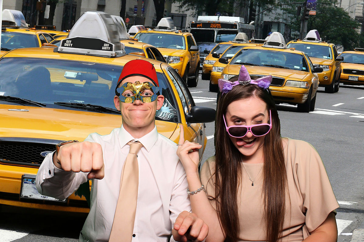 new york taxi photo booth