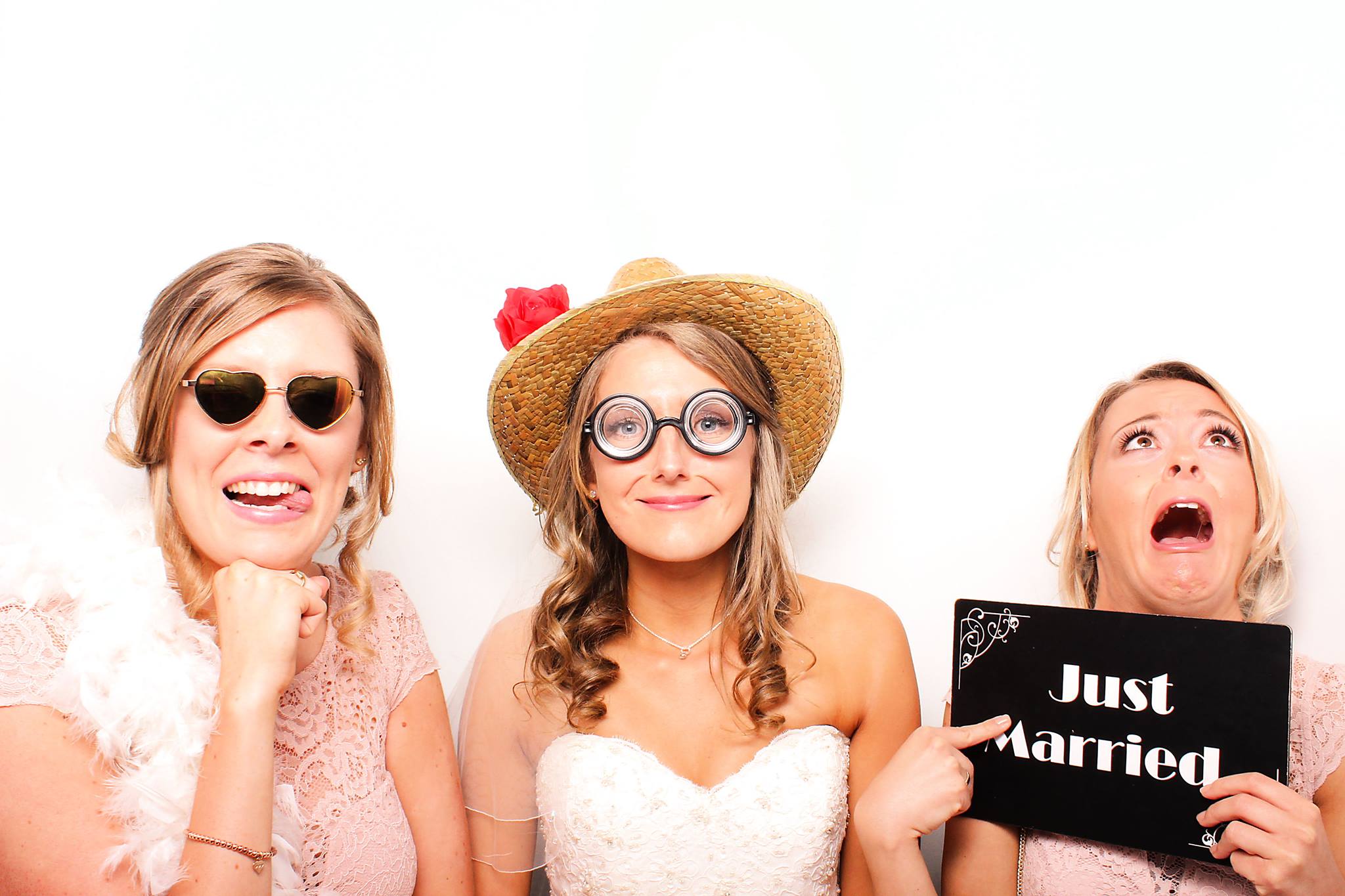 Just married in the Classic Photo Booth